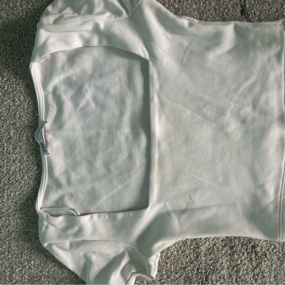 White Square Neck Women's Top